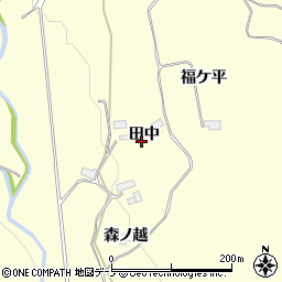 秋田県鹿角市十和田山根田中周辺の地図