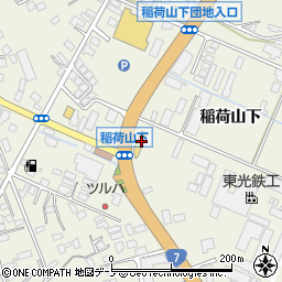 秋田県大館市釈迦内稲荷山下136周辺の地図