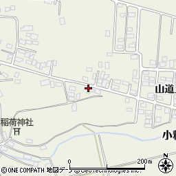 秋田県大館市釈迦内山道上周辺の地図