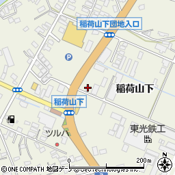 秋田県大館市釈迦内稲荷山下160周辺の地図