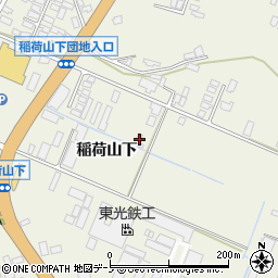 秋田県大館市釈迦内稲荷山下174周辺の地図