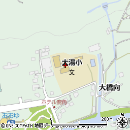 秋田県鹿角市十和田大湯（権現堂）周辺の地図