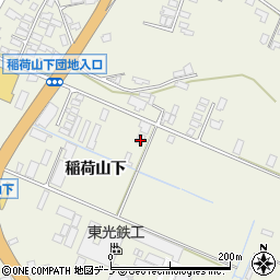 秋田県大館市釈迦内稲荷山下175周辺の地図