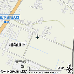 秋田県大館市釈迦内稲荷山下172周辺の地図
