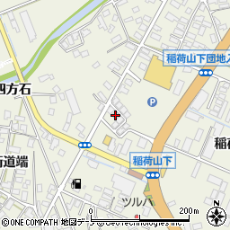 秋田県大館市釈迦内稲荷山下107周辺の地図