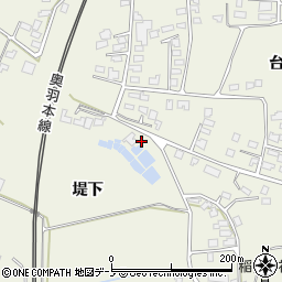 秋田県大館市釈迦内堤下周辺の地図