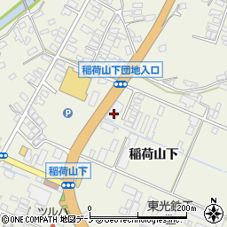 秋田県大館市釈迦内稲荷山下185周辺の地図