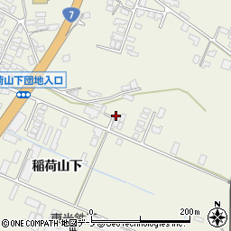 秋田県大館市釈迦内稲荷山下196周辺の地図