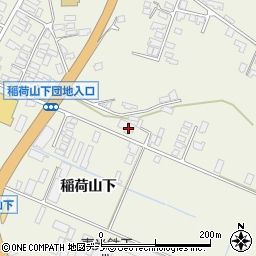 秋田県大館市釈迦内稲荷山下199周辺の地図