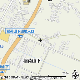 秋田県大館市釈迦内稲荷山下201周辺の地図