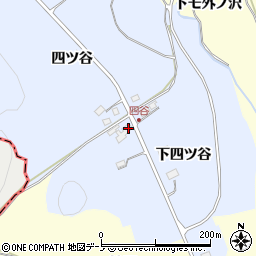 秋田県鹿角市十和田上向四ツ谷周辺の地図