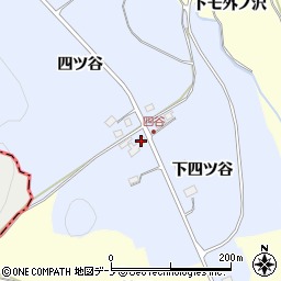 秋田県鹿角市十和田上向（四ツ谷）周辺の地図