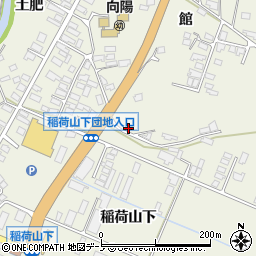 秋田県大館市釈迦内稲荷山下73周辺の地図
