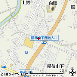 秋田県大館市釈迦内稲荷山下303周辺の地図