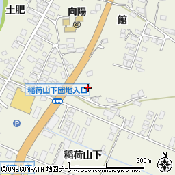 秋田県大館市釈迦内稲荷山下74周辺の地図