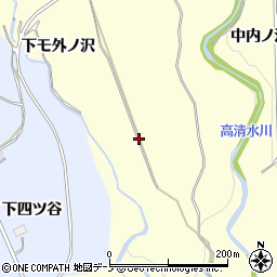 秋田県鹿角市十和田山根下モ外ノ沢周辺の地図