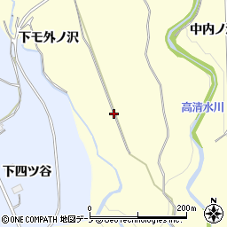 秋田県鹿角市十和田山根（下モ外ノ沢）周辺の地図