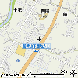秋田県大館市釈迦内稲荷山下302周辺の地図