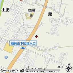 秋田県大館市釈迦内稲荷山下80周辺の地図