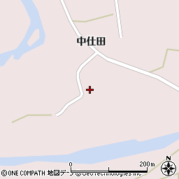 秋田県大館市早口中仕田55-1周辺の地図