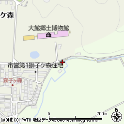 秋田県大館市芦田子獅子ケ森下166周辺の地図