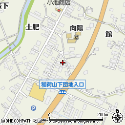 秋田県大館市釈迦内稲荷山下312周辺の地図
