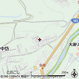 秋田県鹿角市十和田大湯中岱9-7周辺の地図