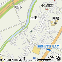 秋田県大館市釈迦内土肥周辺の地図