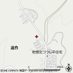 秋田県鹿角郡小坂町荒谷道作周辺の地図