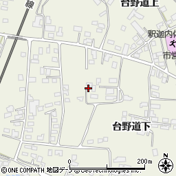 秋田県大館市釈迦内台野道下周辺の地図