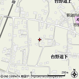 秋田県大館市釈迦内（台野道下）周辺の地図