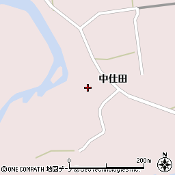 秋田県大館市早口中仕田18周辺の地図