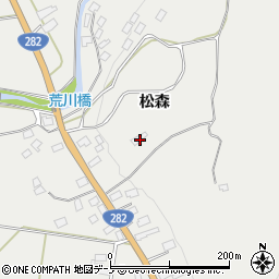 秋田県鹿角郡小坂町荒谷松森周辺の地図