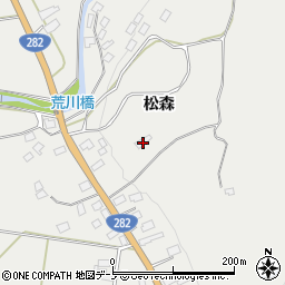 秋田県小坂町（鹿角郡）荒谷（松森）周辺の地図