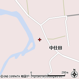秋田県大館市早口中仕田14周辺の地図