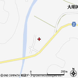 秋田県大館市雪沢大明神下谷地周辺の地図