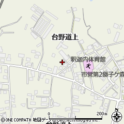 秋田県大館市釈迦内台野道上61周辺の地図