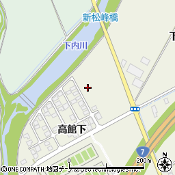 秋田県大館市釈迦内高館下周辺の地図
