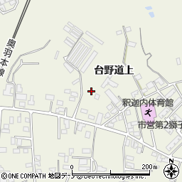 秋田県大館市釈迦内台野道上周辺の地図