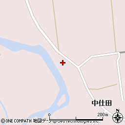 秋田県大館市早口中仕田4周辺の地図