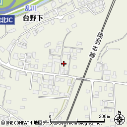 秋田県大館市釈迦内台野道上83-9周辺の地図
