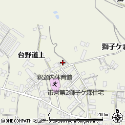 秋田県大館市釈迦内台野道上59周辺の地図