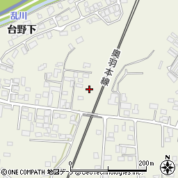 秋田県大館市釈迦内台野道上71周辺の地図
