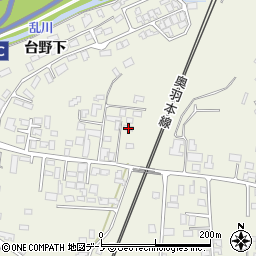 秋田県大館市釈迦内台野道上83周辺の地図