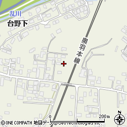 秋田県大館市釈迦内台野道上82周辺の地図