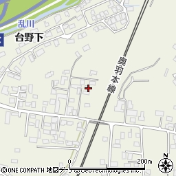 秋田県大館市釈迦内台野道上83-17周辺の地図