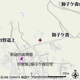 秋田県大館市釈迦内台野道上21周辺の地図