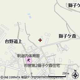 秋田県大館市釈迦内台野道上22周辺の地図