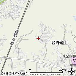 秋田県大館市釈迦内台野道上75周辺の地図