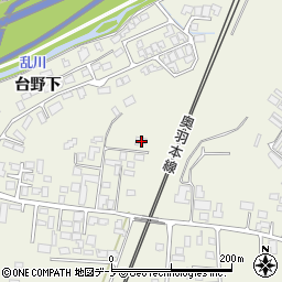 秋田県大館市釈迦内台野道上83-40周辺の地図